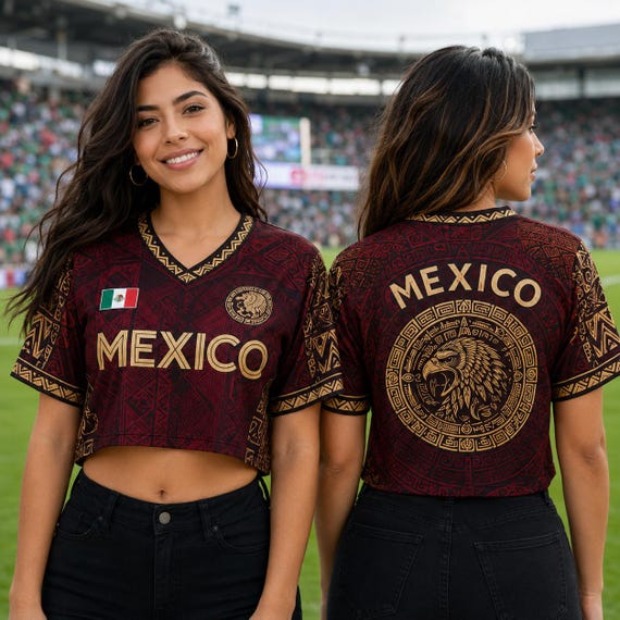 Mexico Crop Top Jersey, Soccer Jersey for Men Women Kids, Matching Family World Cup 2026 Fan Shirt Gift