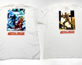 Metal Gear Solid Graphic Tee | Snake, REX Retro Gaming Shirt (100% Cotton)