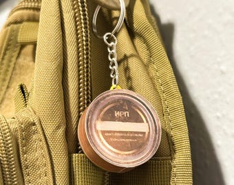 Metal Gear Solid Ration Keychain: 3D Printed Big Boss Snack Collectible