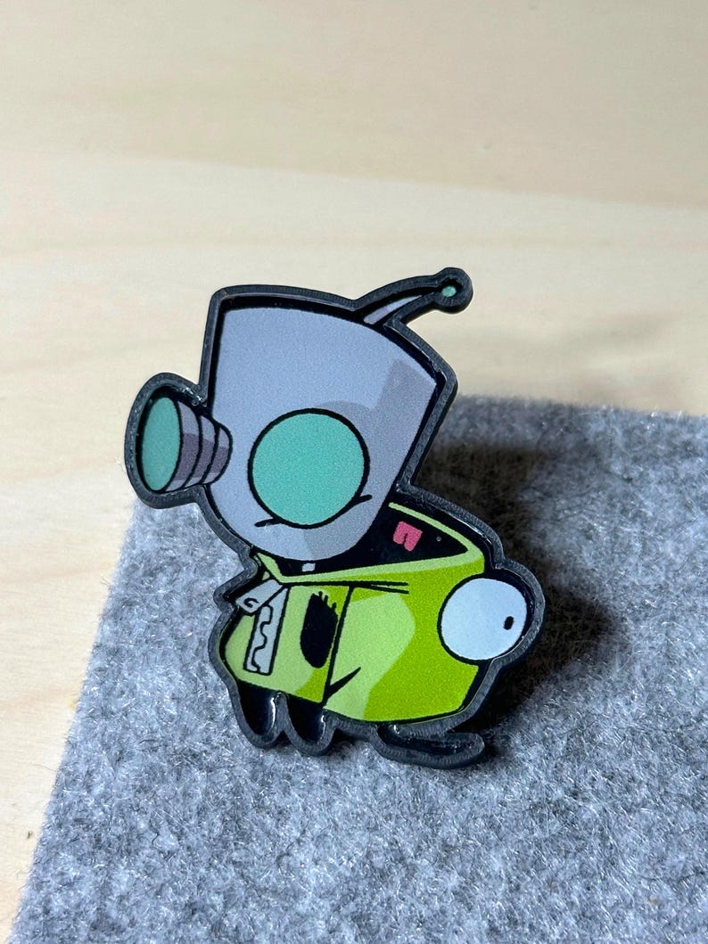 GIR Invader Zim Dog Disguise Lapel Pin - Handmade Resin Cartoon Pin - Etsy