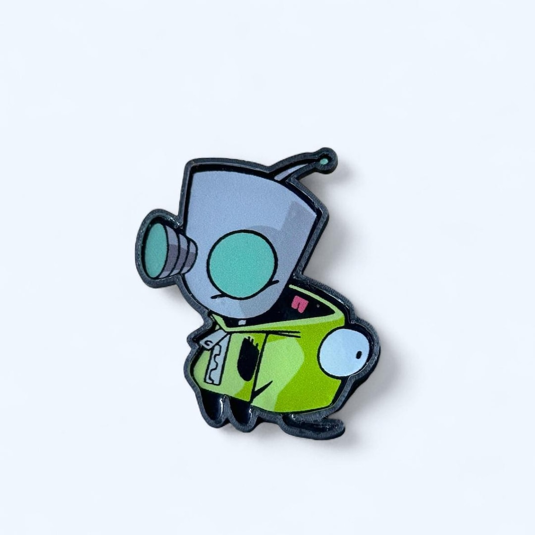 GIR Invader Zim Dog Disguise Lapel Pin - Handmade Resin Cartoon Pin - Etsy