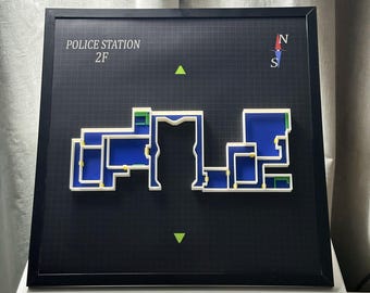 バイオハザード2、RPD、警察署、地図、レプリカ、小道具、デジタル