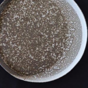 Handmade Japanese Tamba Ware Plate – Peaceful Hazy Moon | 9.3 inch (23.5cm) Pottery for Dining or Decor – Tansen Kiln Made in Japan