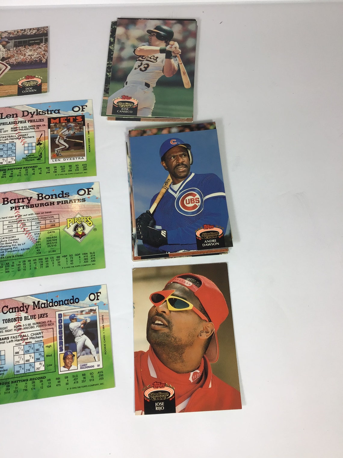 Topps Stadium Club 1992 Baseball Cards Lot of 61 Etsy