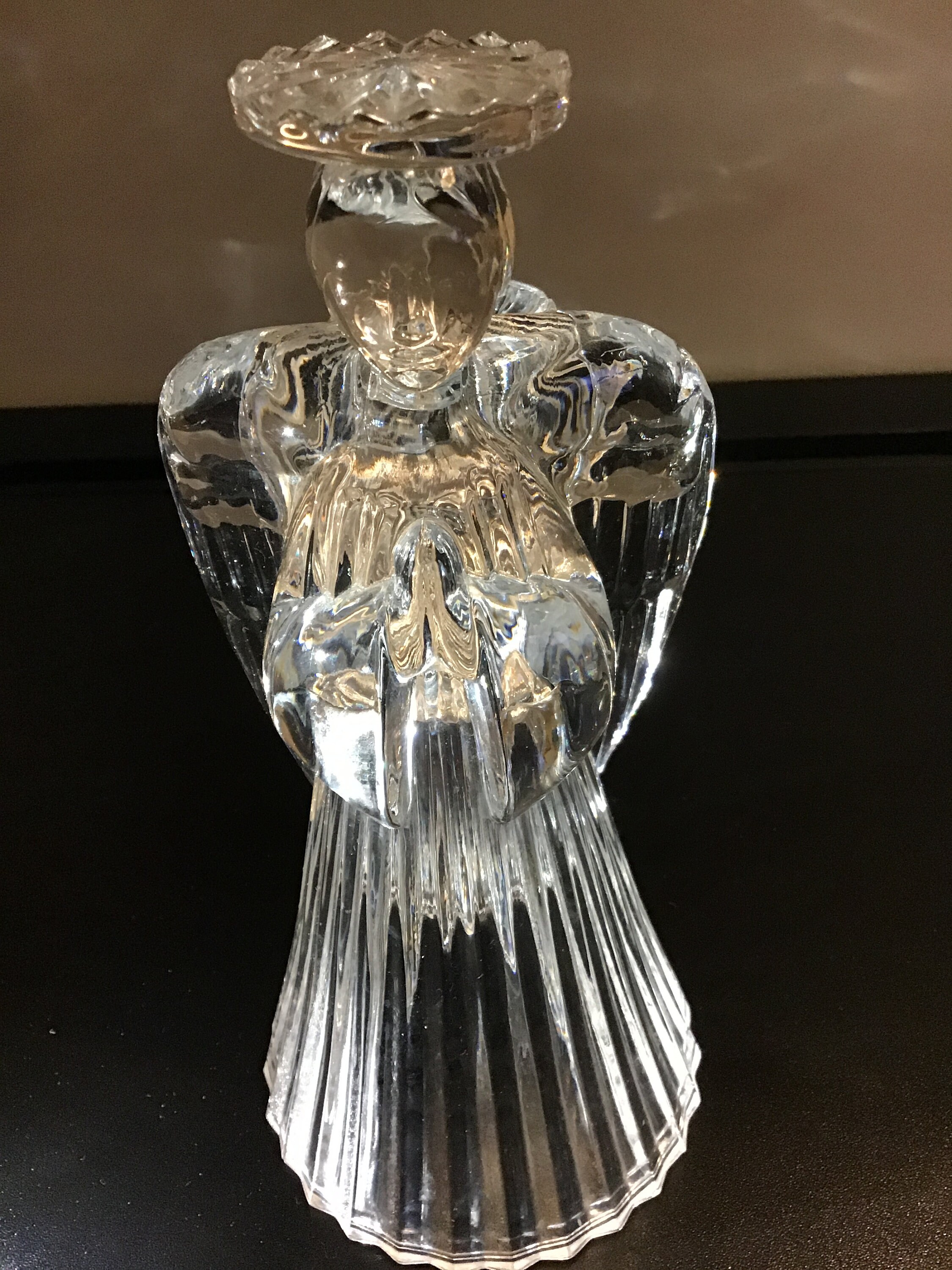 Lead Crystal Angel Candleholder by Avon Etsy