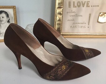 Chocolate Brown 1950s heels