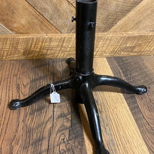 Antique vintage cast iron metal industrial solid unique 4 leg umbrella holder base stand