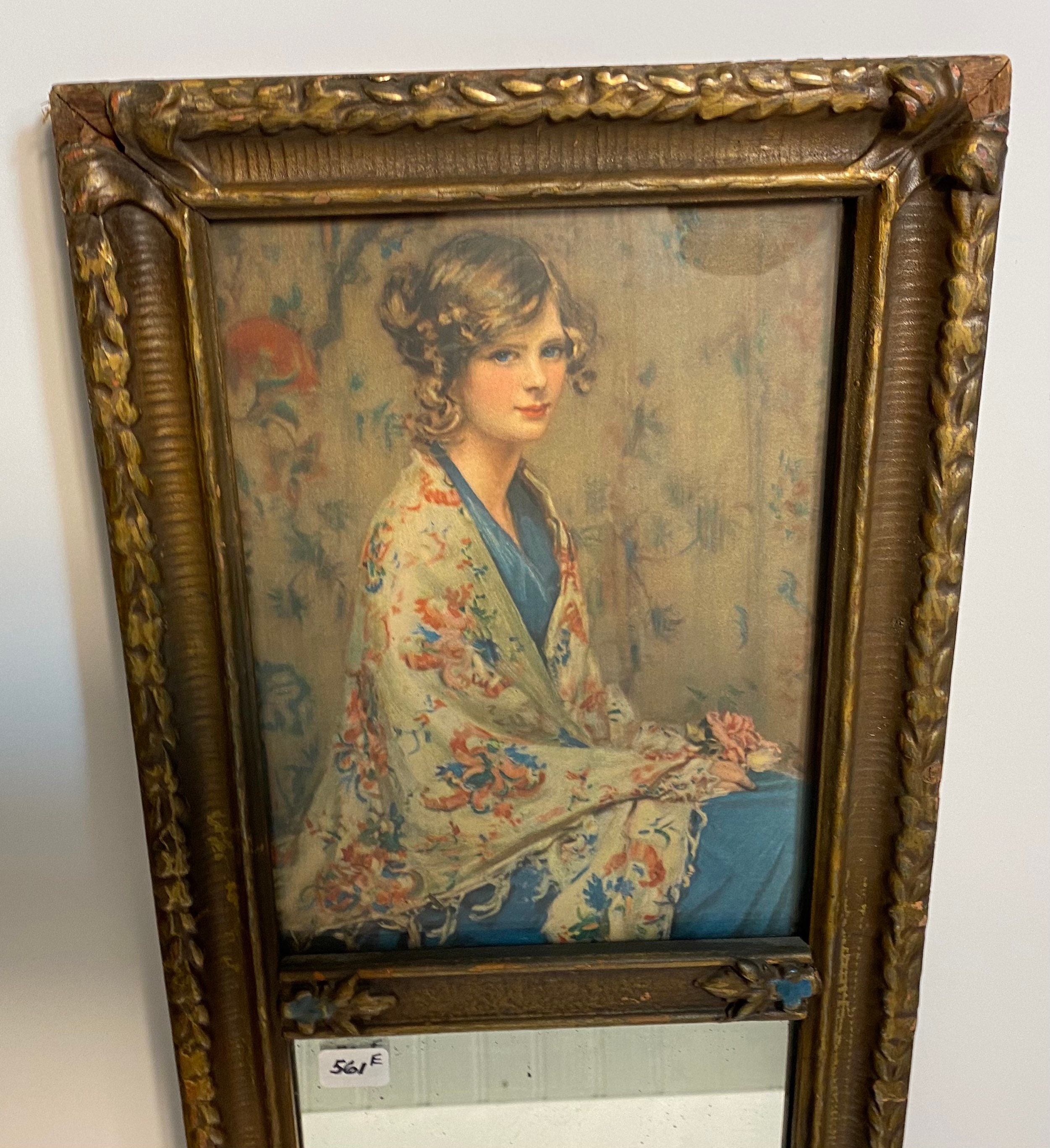 Antique Vintage Victorian Yard Long Picture Frame Mirror Print Etsy