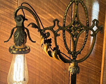 Antique vintage cast ornate rare unique Victorian style floor lamp light