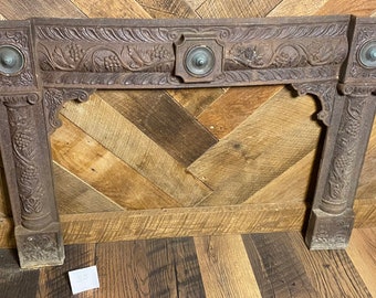 Fireplace surround antique Victorian style cast iron rare unique piece