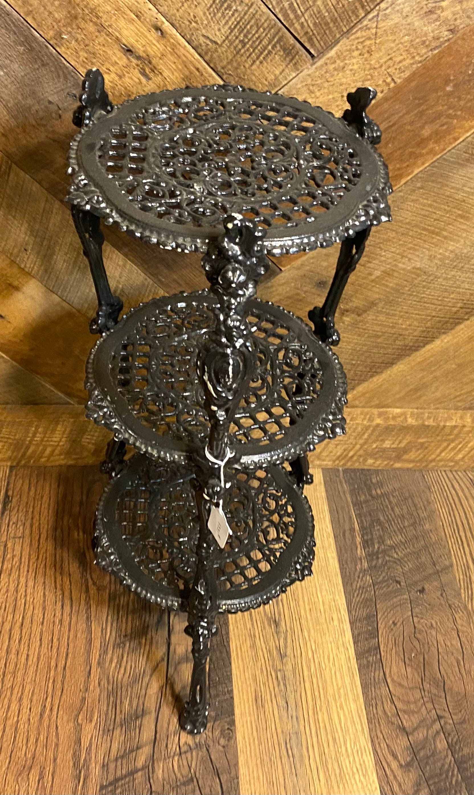 Cast Iron 3 Tier Plant Stand Cast Iron 3 Tier Plant Stand