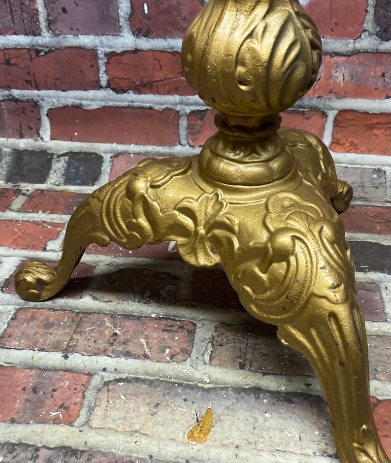 Antique Vintage Victorian Cast Iron Adjustable Table Base Etsy