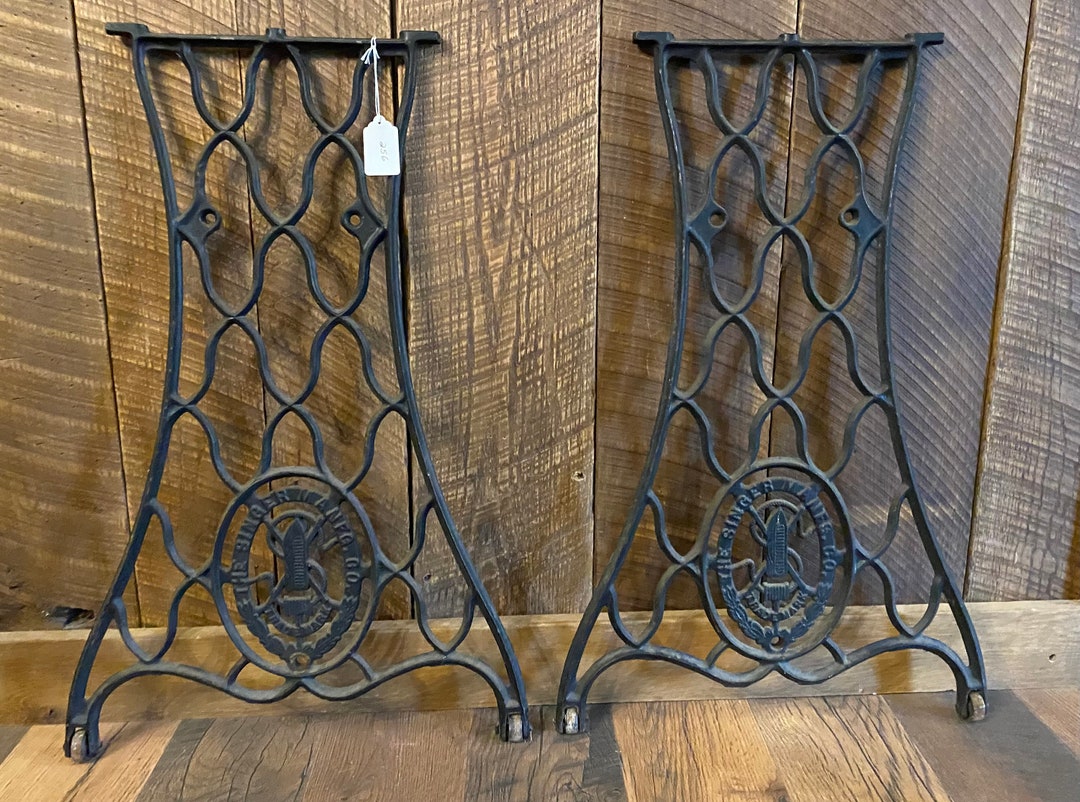 Antique Vintage Ornate Singer Cast Iron Sewing Machine Leg Set Etsy
