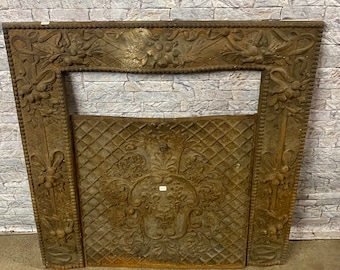 Fireplace Surround Summer Cover Antique vintage Victorian cast iron house mantle