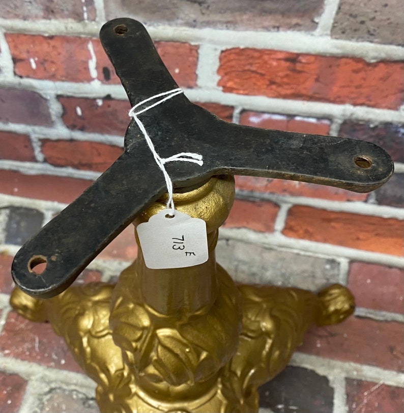 Antique Vintage Victorian Cast Iron Adjustable Table Base Etsy