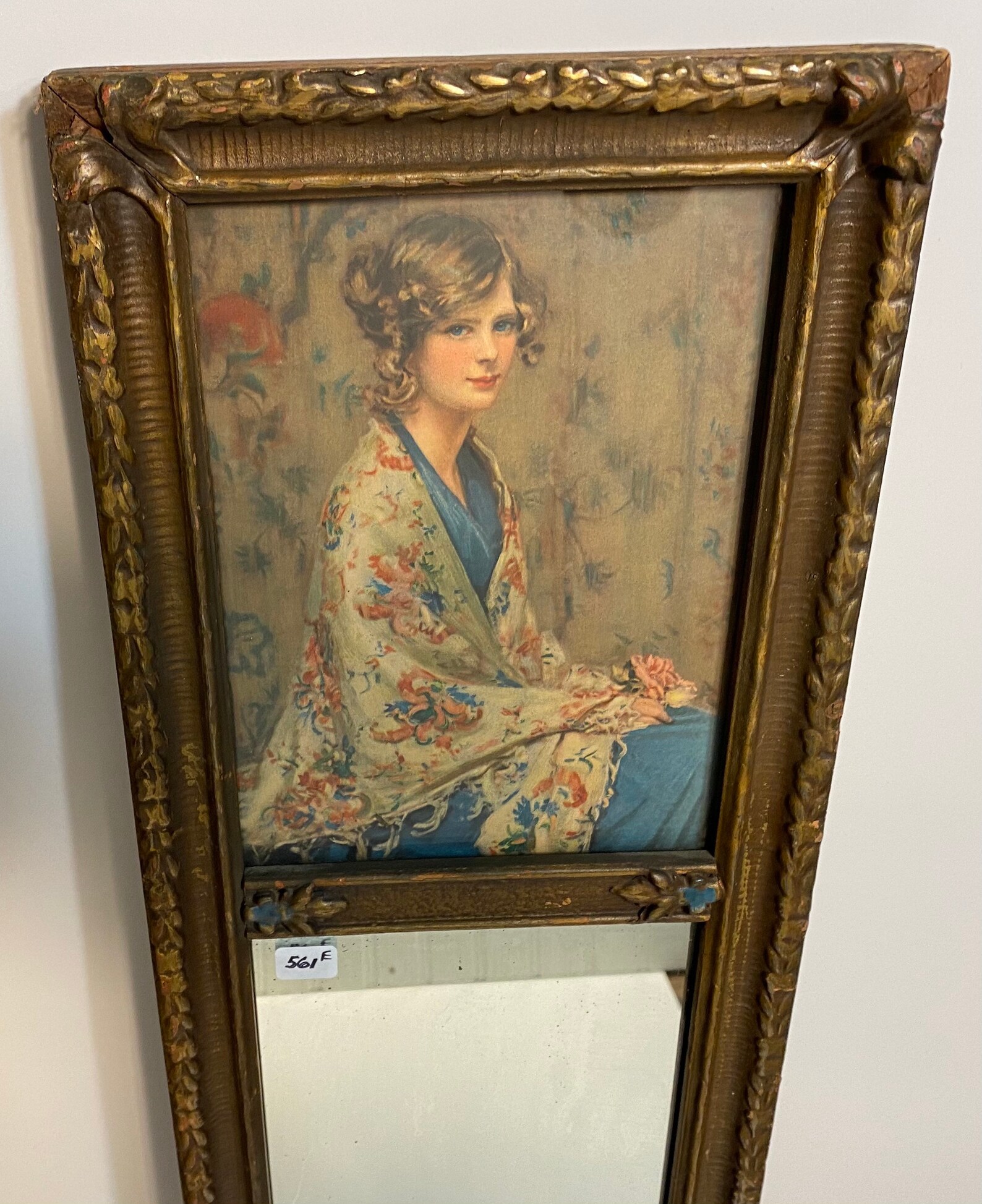 Antique vintage victorian yard long picture frame mirror print Etsy