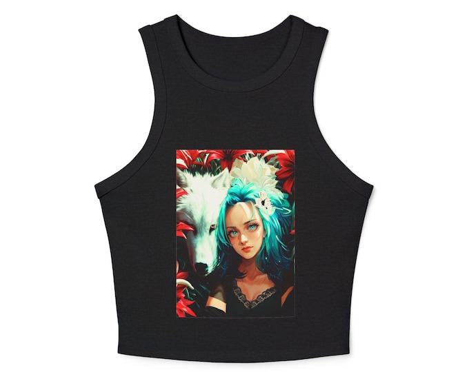 A Wolfs Best Friend Anime Crop Tank