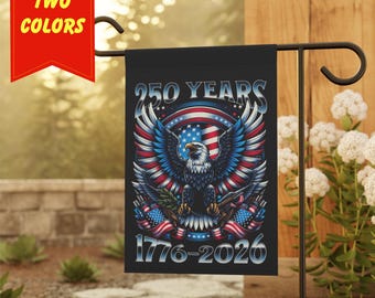 American Semiquincentennial Garden Flag, Patriotic USA Decor, Independence Day Garden Banner, Fourth of July Flag