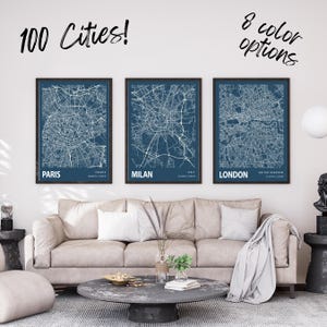 Personalized Map art, Blueprint Map Wall Decor, Custom map art, Custom Home Town Map, International City Map, Travel Wall Art