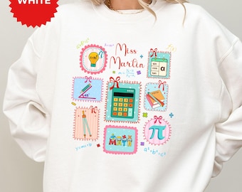 Benutzerdefinierte Mathe-Lehrer Sweatshirt, individuelles Geschenk für Mathe-Lehrer, Mathe-Liebhaber-Geschenke, Mathe-Lehrer-Geschenk, Mathematiker-Lehrer-Geschenk, Mathematiker-Sweatshirt, Mathe-Professor