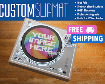 Custom DJ Turntable Slipmat, Felt DJ Pad