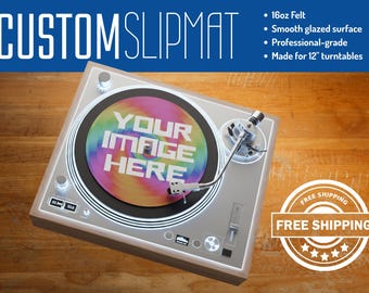 Custom DJ Turntable Slipmat, Felt DJ Pad