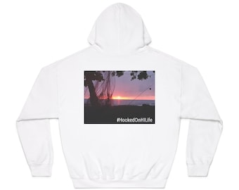 Hooked On Hi Life Men'S Fish Hunter Hoodie, Fisherman Gift, Outdoor Apparel, Fishing Sweatshirt, Sporty Hoodie For Anglers, Unisex Fishing C