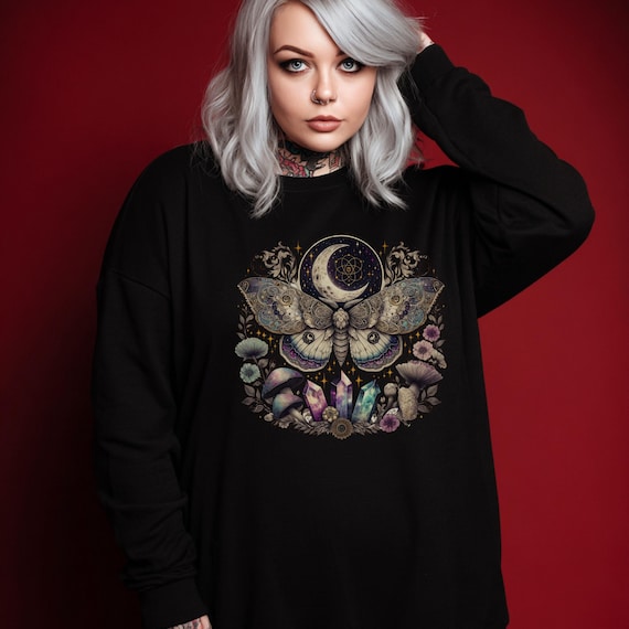 Mystical Butterfly Sweatshirt, Nature-Inspired Crewneck, Unisex Sweatshirt, Unique Design, All Occasions Sweatshirt