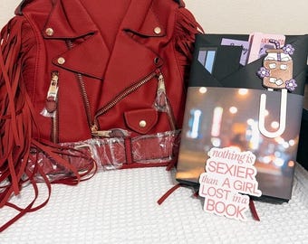 Blind Date with a Book: Mystery Genre Book + Fringe Moto Crossbody Bag — Deluxe Book Bundle