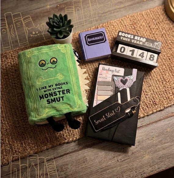 Monster Romance Blind Date with a Book Box | Spicy Fantasy Smut Bundle & Bookish Accessories