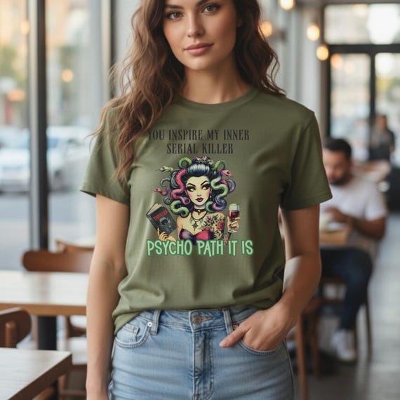Psycho Path Gothic Unisex Tee, Unique Statement T-Shirt, Dark Graphic Shirt,  Edgy Tee for Men and Women