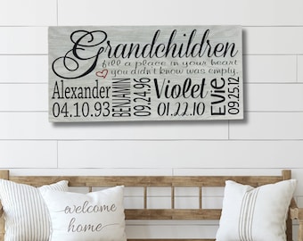 Mothers Day Gift, Gift from Grandchildren, grandparent gift, Christmas gift, grandma gift, personalized gift, gift for grandparent