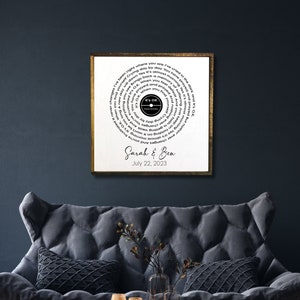 Song Lyric Print, Song Album Print, Song Lyrics Wall Art, Song Lyrics Wall Art Printable, Wedding Song Lyrics, Anniversary Gift