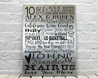tin anniversary gift etsy