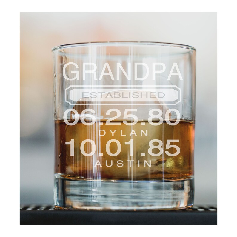 Dad Whiskey Glass Father's Day Gift Gift for Him Dad Etsy