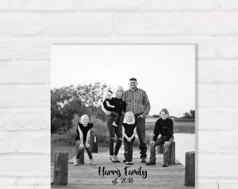 Personalized Family Photo Canvas | Custom Metal Print