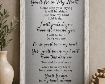 Personalized Song Lyrics Sign, Anniversary Gift, Custom Wall Art
