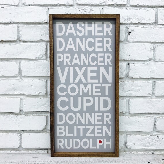 Christmas Sign Dasher Dancer Rudolph Reindeer Wood Sign Christmas Farmhouse Decor Family Wood Sign Christmas Sign Dasher Dancer Rudolph Reindeer Wood Sign Christmas Farmhouse Decor Family Wood Sign