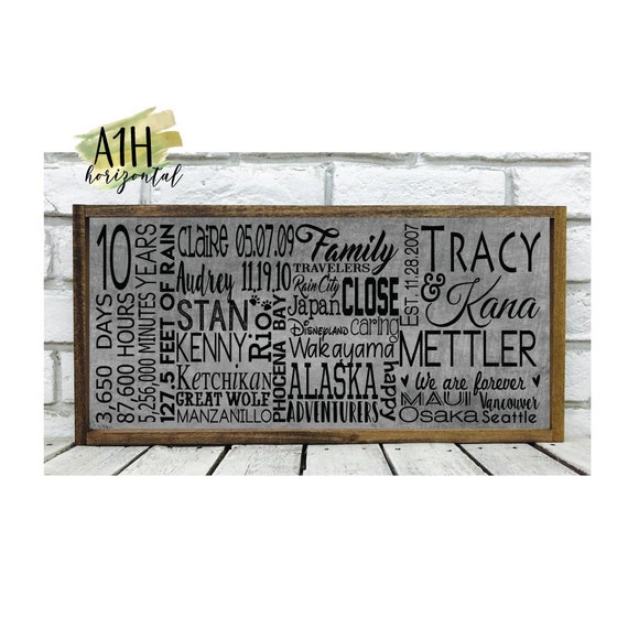 10th Anniversary Gift For Him 10 Year Anniversary Etsy