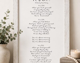 Personalized Song Lyric Wall Art, Anniversary Gift, Custom Sign