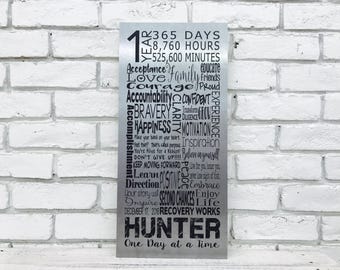 Personalized Subway Art | 5th Anniversary Wood Gift | 10th Metal Keepsake