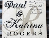 Personalized Wedding Gifts Family Name Sign Established Sign 5 Year Anniversary on Wood