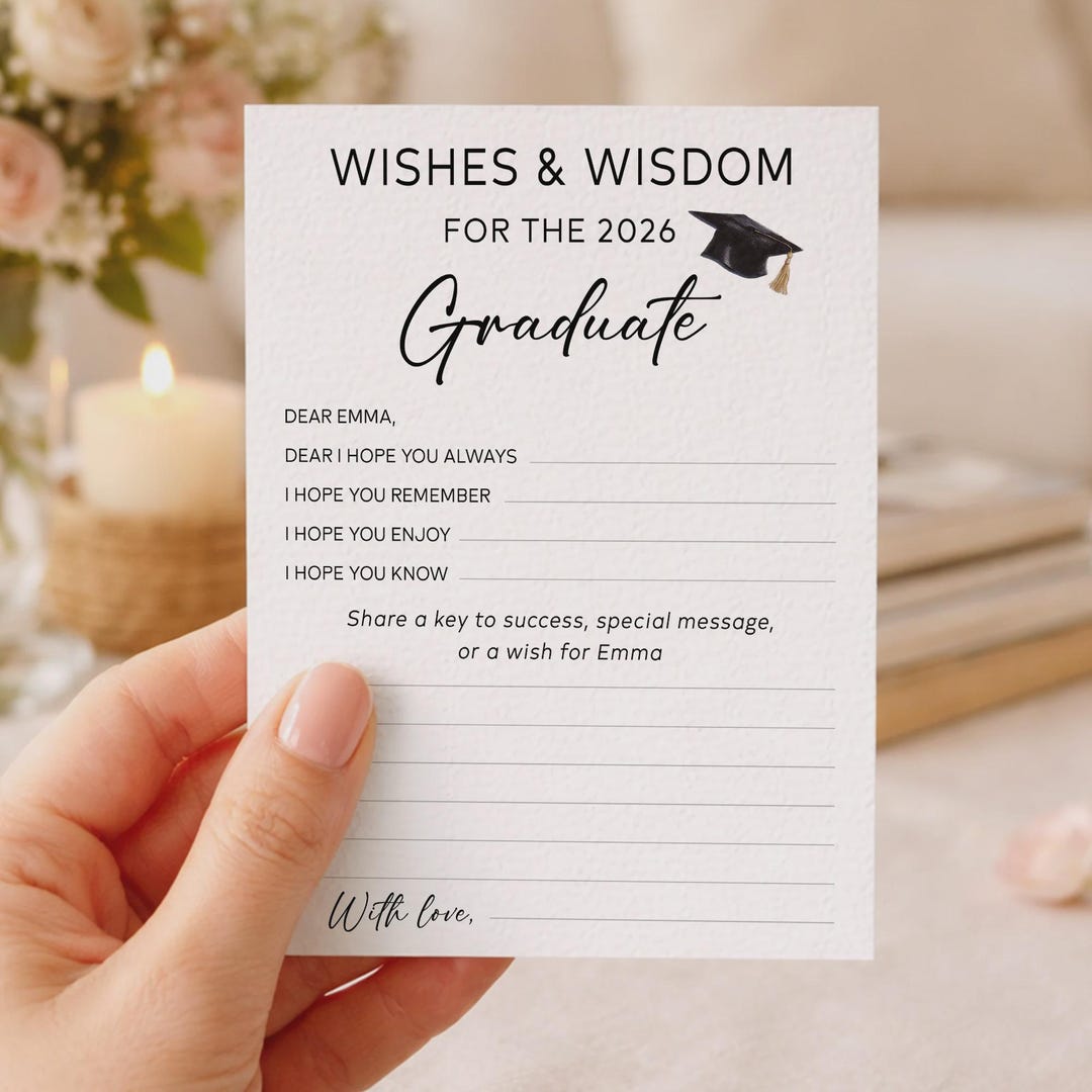 Personalized Graduation Wishes and Wisdom Cards - Class of 2026 Advice ...
