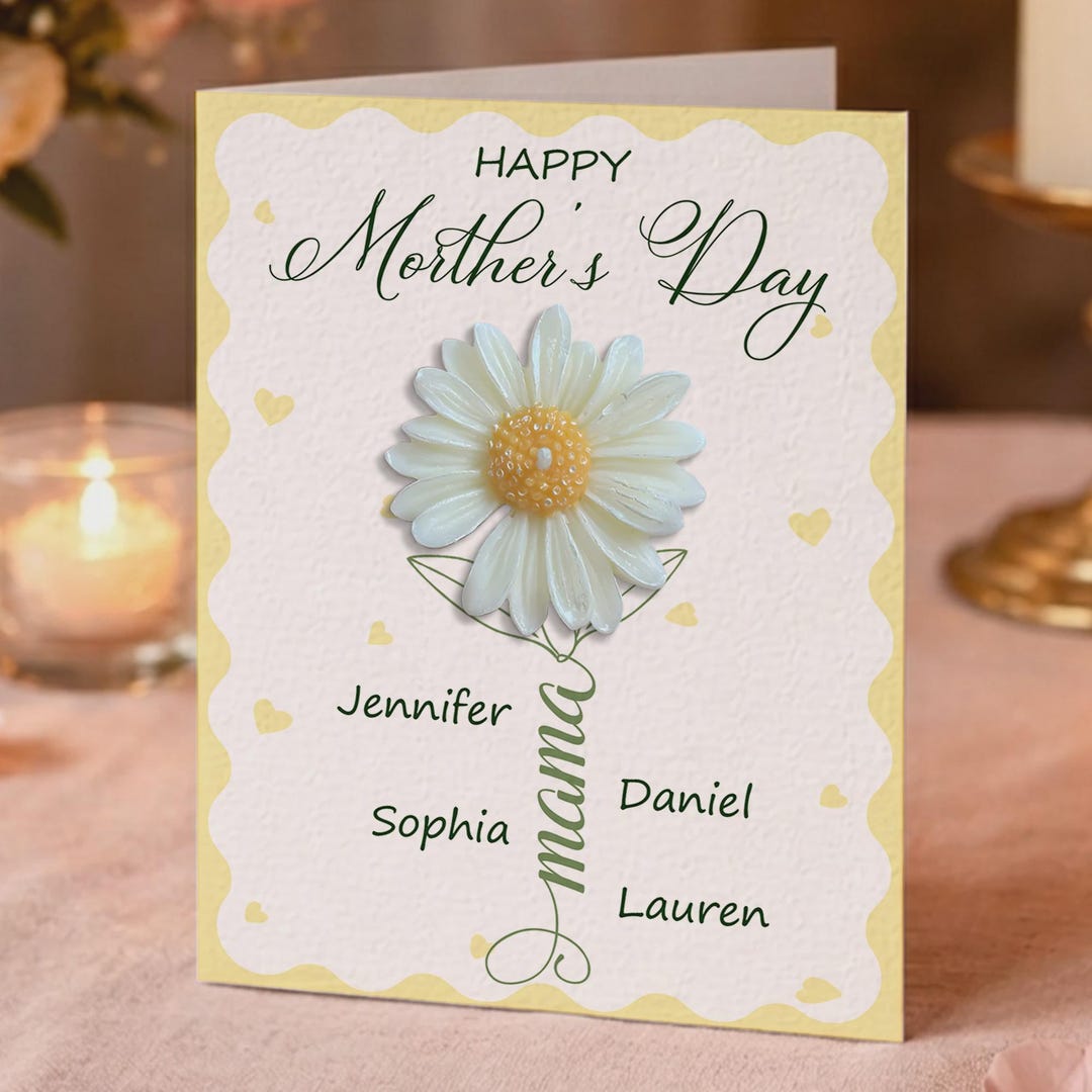 Personalized Mother’s Day Card, Custom Mom Card With Kids Names ...