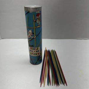 ヴィンテージ スティーブン・ピクシー ピックアップスティックス ゲーム – 1950年代 ミッドセンチュリー 木製玩具
