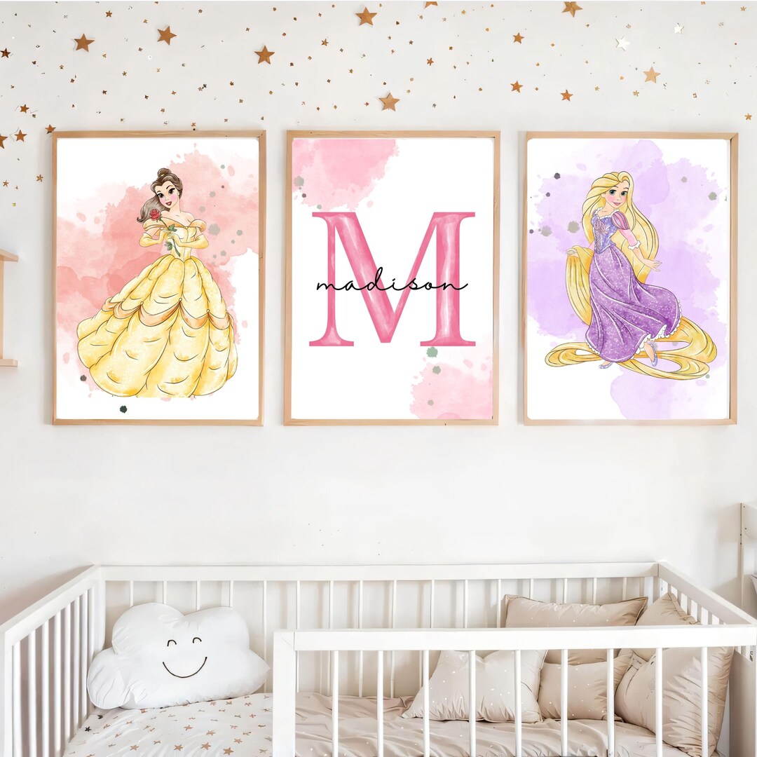 Set of 10 Princess Wall Art Prints, Princess Poster, Princess Wall ...