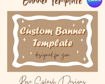 Custom Party Banner Template - Birthday, Baby Shower, Graduation - Digital Download