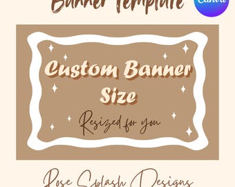 Custom Party Banner template - Birthday, Baby Shower, Graduation - Digital Download