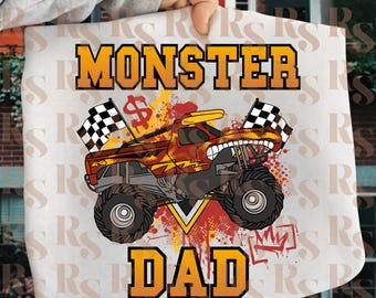 Monster Trucks Dad Png, Monster truck dad png, Daddy truck png, Truck Dad Png, Fathers Day Png, Fathers Day Gift