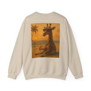 Bummed Out Beach Club Giraffe Sweatshirt